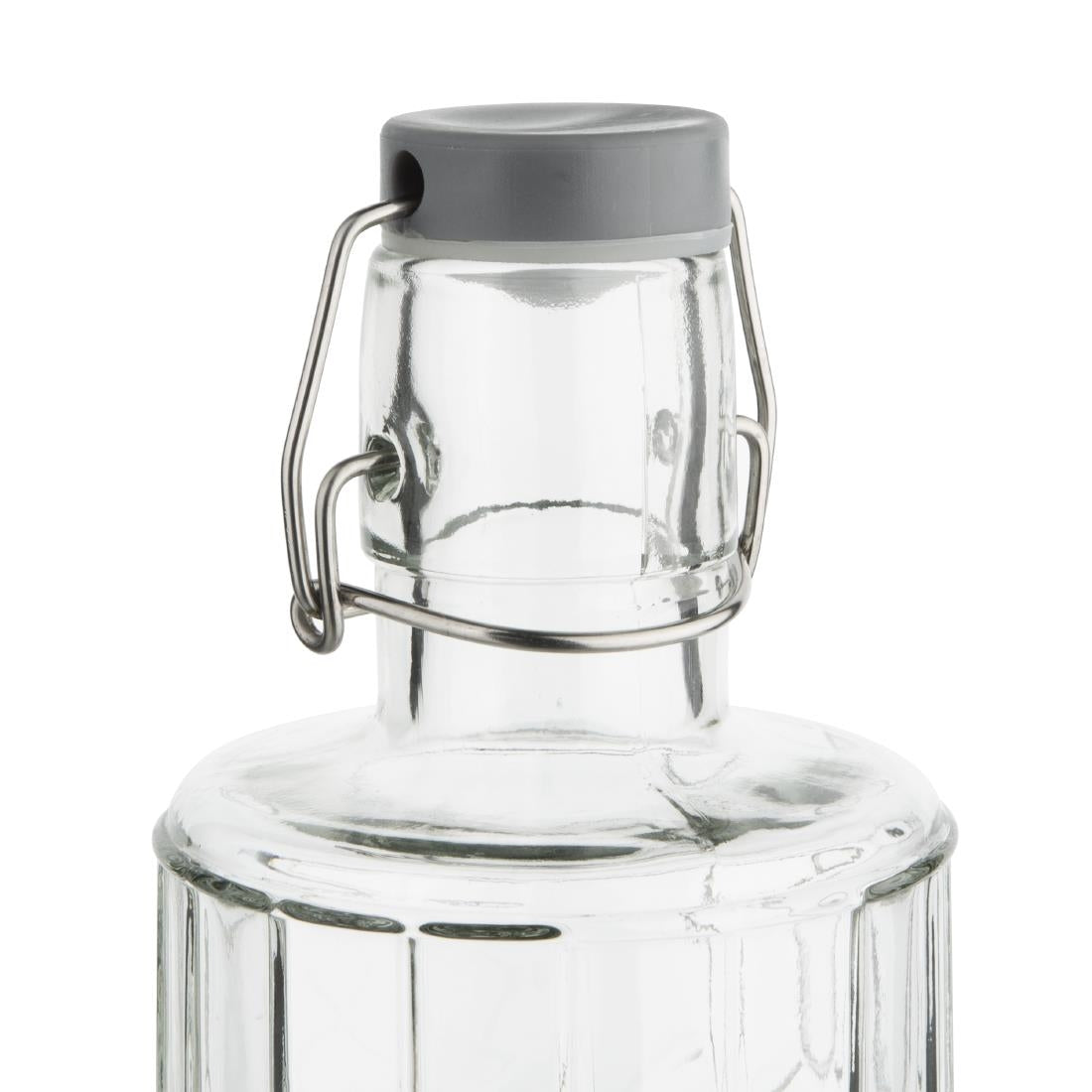 DN818 Olympia Geo Glass Water Bottle with Stopper 380ml (Pack of 6)