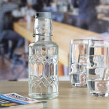 DN818 Olympia Geo Glass Water Bottle with Stopper 380ml (Pack of 6)