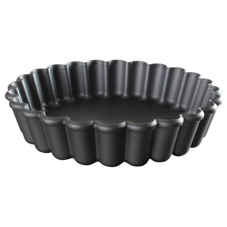 Matfer Bourgeat Exoglass Round Fluted Tartlet Mould 90mm (12 Pack)