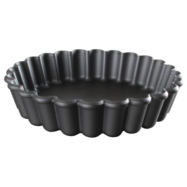 Matfer Bourgeat Exoglass Round Fluted Tartlet Mould 90mm (12 Pack)