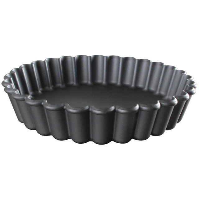 Matfer Bourgeat Exoglass Round Fluted Tartlet Mould 110mm (12 Pack)