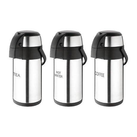 DP127 Olympia Pump Action Airpot Etched 'Tea' 3Ltr - JD Catering Equipment Solutions Ltd