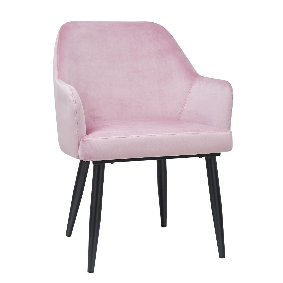 DP198 Bolero Lia Velvet Effect Chairs Dusty Pink (Set of 2)