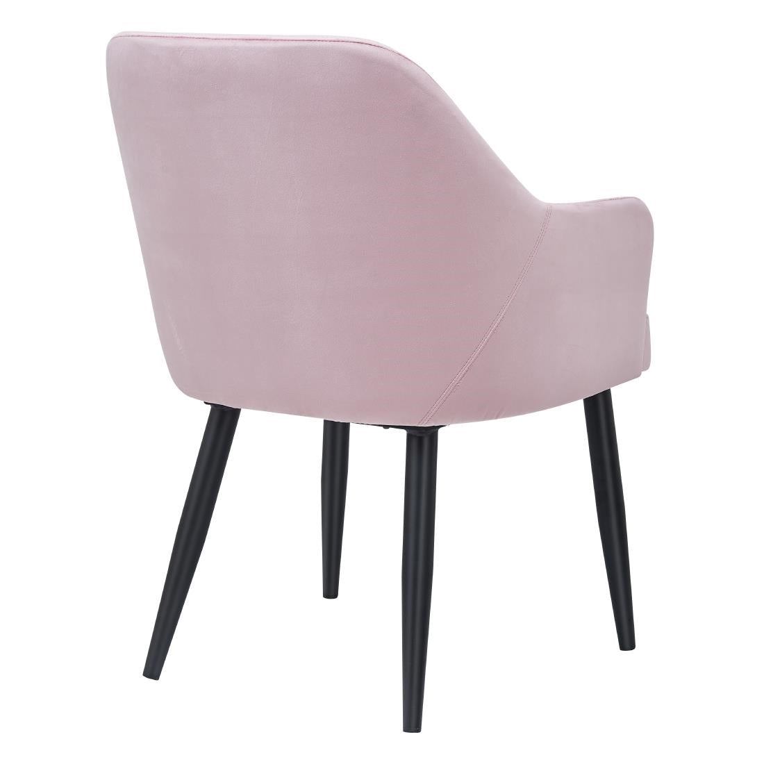 DP198 Bolero Lia Velvet Effect Chairs Dusty Pink (Set of 2)