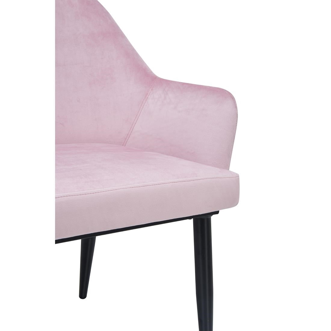 DP198 Bolero Lia Velvet Effect Chairs Dusty Pink (Set of 2)