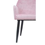 DP198 Bolero Lia Velvet Effect Chairs Dusty Pink (Set of 2)