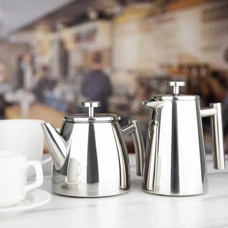 DP600 Olympia Conical Insulated Stainless Steel Teapot with Filter 350ml - JD Catering Equipment Solutions Ltd