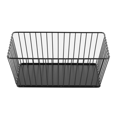 DP672 Olympia Wire Food Display Tray Rectangular Black 280x180x100mm