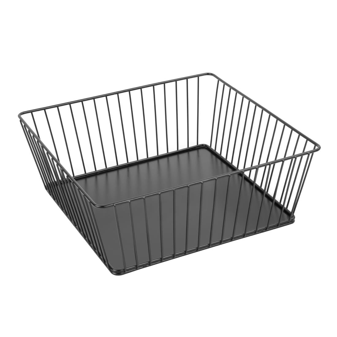 DP673 Olympia Wire Food Display Tray Square Black 280x280x100mm
