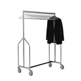 DP706 Heavy Duty Z Garment Rail with 25 Chrome Hangers - JD Catering Equipment Solutions Ltd