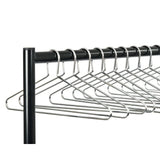 DP709 Black Garment Rail with 25 Captive Steel Hangers - JD Catering Equipment Solutions Ltd
