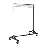 DP709 Black Garment Rail with 25 Captive Steel Hangers - JD Catering Equipment Solutions Ltd