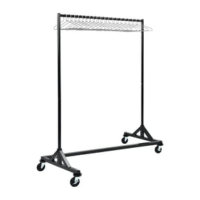 DP709 Black Garment Rail with 25 Captive Steel Hangers - JD Catering Equipment Solutions Ltd