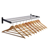 DP713 Wall Fixing Coat Rack with 10 Wooden Hangers - JD Catering Equipment Solutions Ltd