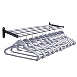 DP714 Wall Fixing Coat Rack with 10 Grey Hangers - JD Catering Equipment Solutions Ltd