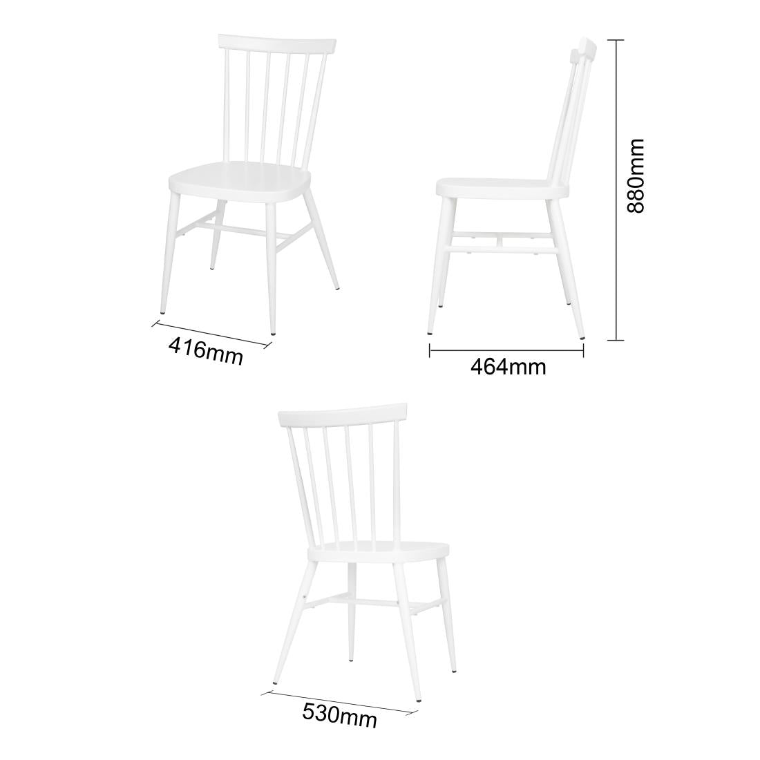 DP718 Bolero Windsor Aluminium White Chairs White (Pack of 4)