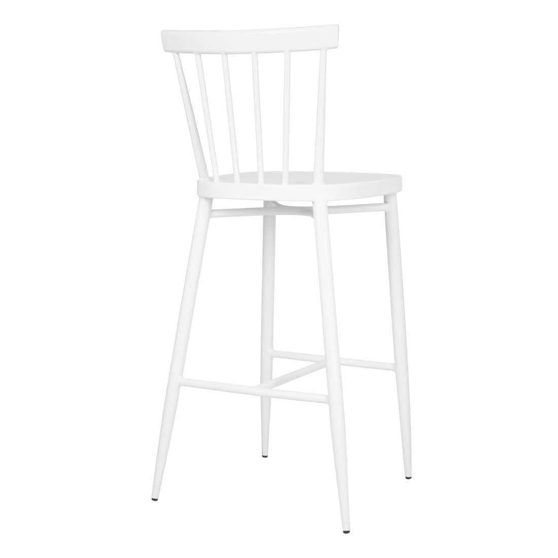 DP719 Bolero Windsor Aluminium White High Stools (Pack of 2)