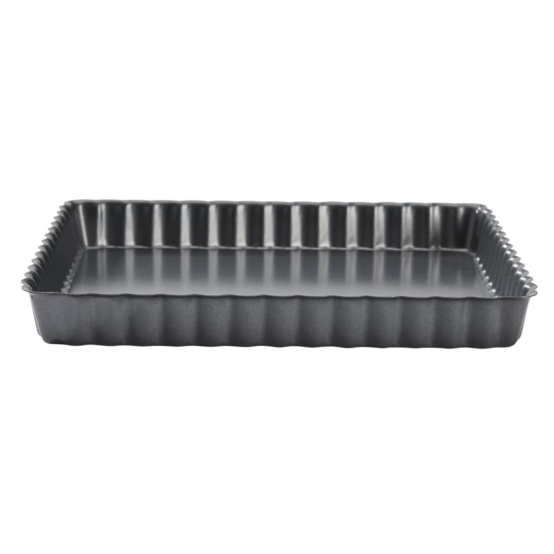 DP744 De Buyer Non-Stick Square Fluted Tart Mould 230mm
