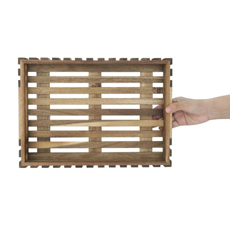 DP880 Olympia Acacia Small Storage Box 356x255mm - JD Catering Equipment Solutions Ltd