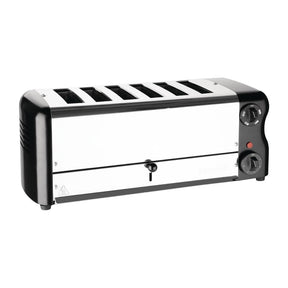 Rowlett Esprit 6 Slot Toaster Jet Black with Duraheat Elements & Sandwich Cage