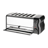 Rowlett Esprit 6 Slot Toaster Jet Black with Duraheat Elements & Sandwich Cage