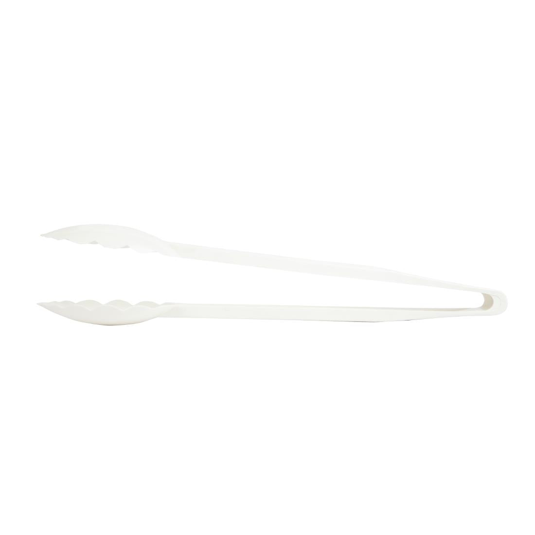 DR320 Matfer Bourgeat Exoglass Tongs White 12"