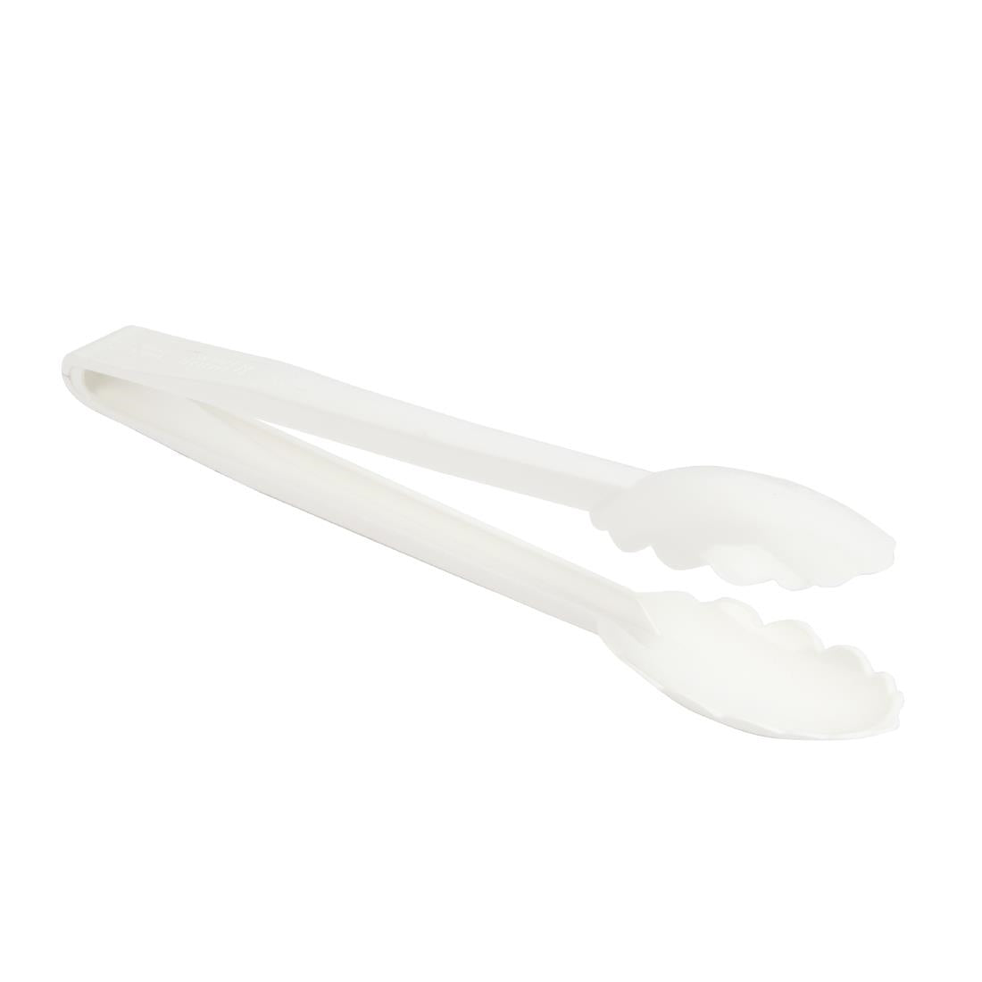 DR320 Matfer Bourgeat Exoglass Tongs White 12"