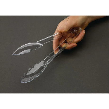 DR322 Matfer Bourgeat Exoglass Tongs Clear 9" - JD Catering Equipment Solutions Ltd