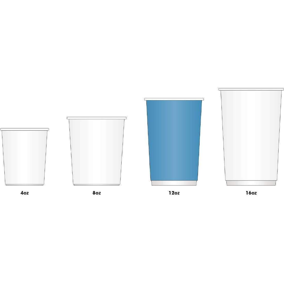 CU983 Fiesta Compostable Coffee Cups Single Wall 12oz (Pack of 50)