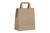 Medium Kraft Flat Handled Paper Carrier bags (box 250) - JD Catering Equipments Ltd