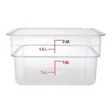 DT195 Cambro Square Polycarbonate Food Storage Container 1.9 Ltr (Pack of 6)