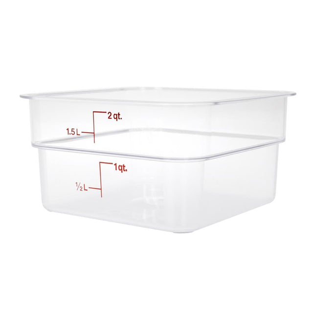 DT195 Cambro Square Polycarbonate Food Storage Container 1.9 Ltr (Pack of 6)