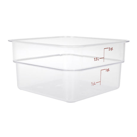 DT195 Cambro Square Polycarbonate Food Storage Container 1.9 Ltr (Pack of 6)