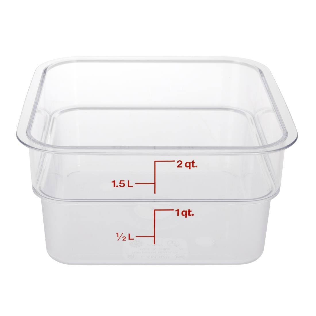 DT195 Cambro Square Polycarbonate Food Storage Container 1.9 Ltr (Pack of 6)