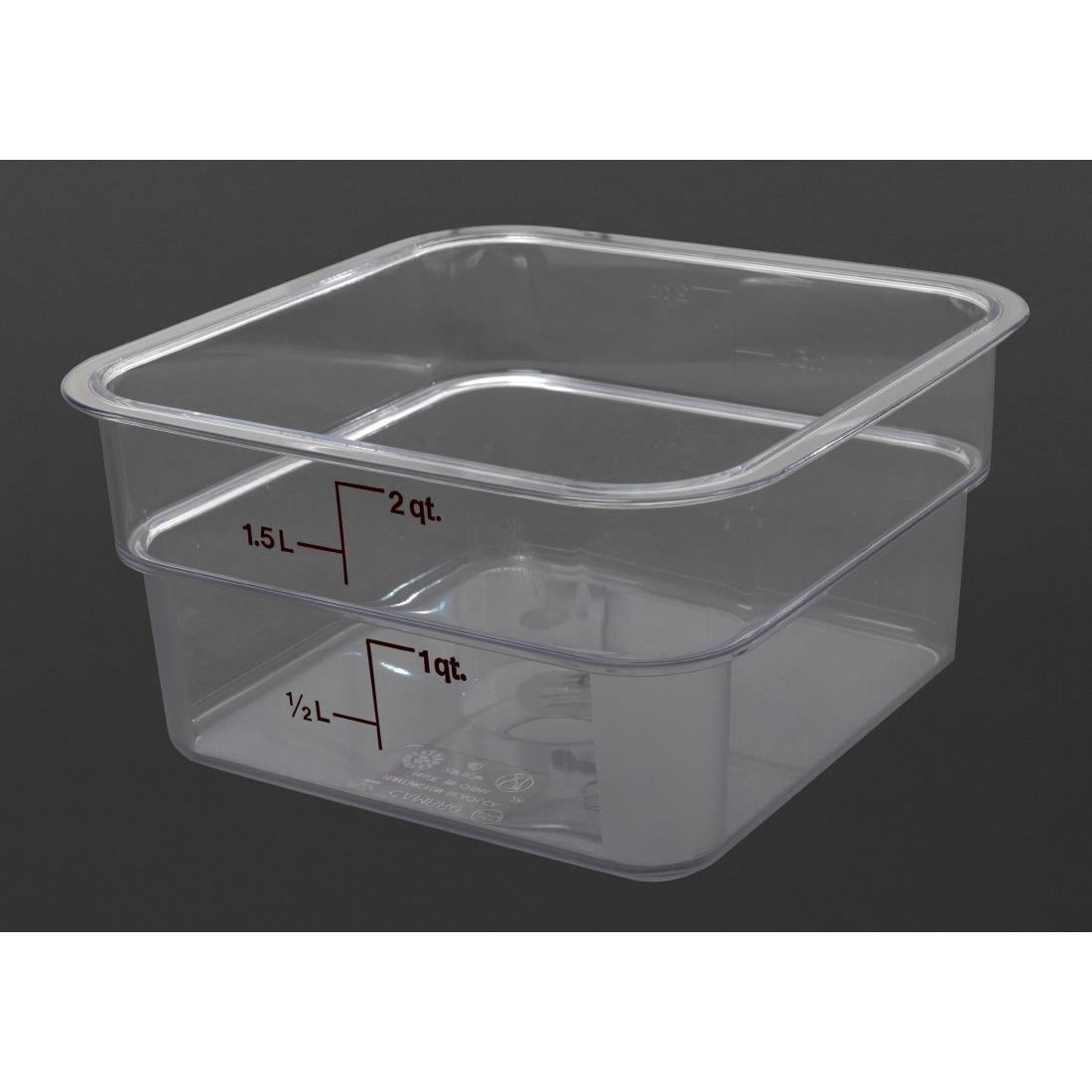 DT195 Cambro Square Polycarbonate Food Storage Container 1.9 Ltr (Pack of 6)