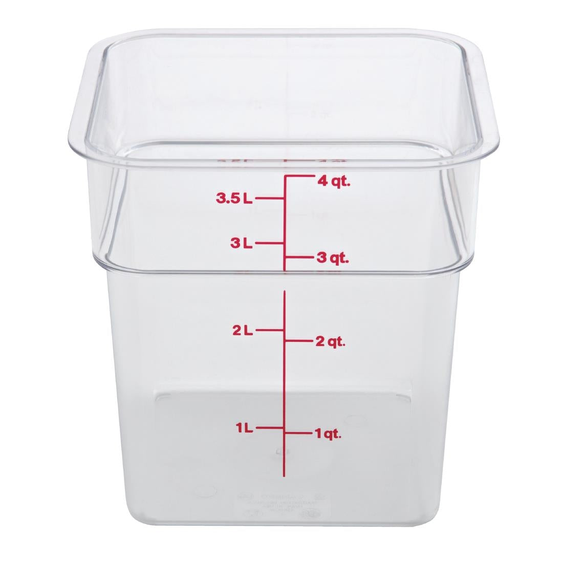 DT196 Cambro Square Polycarbonate Food Storage Container 3.8 Ltr (Pack of 6)