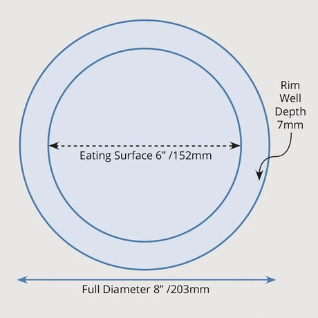 DW140 Olympia Heritage Raised Rim Plates Blue 203mm (Pack of 4) - JD Catering Equipment Solutions Ltd