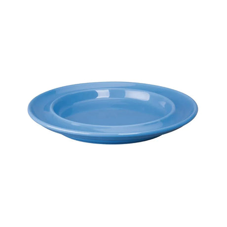 DW140 Olympia Heritage Raised Rim Plates Blue 203mm (Pack of 4) - JD Catering Equipment Solutions Ltd