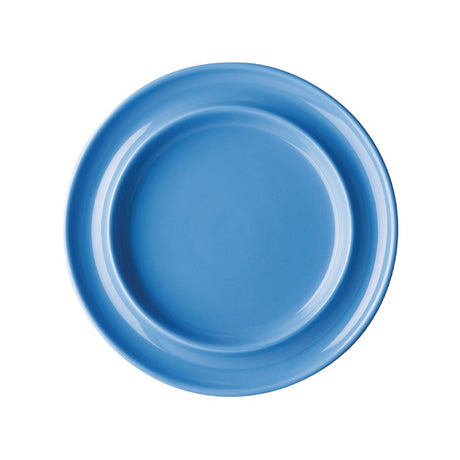 DW140 Olympia Heritage Raised Rim Plates Blue 203mm (Pack of 4)
