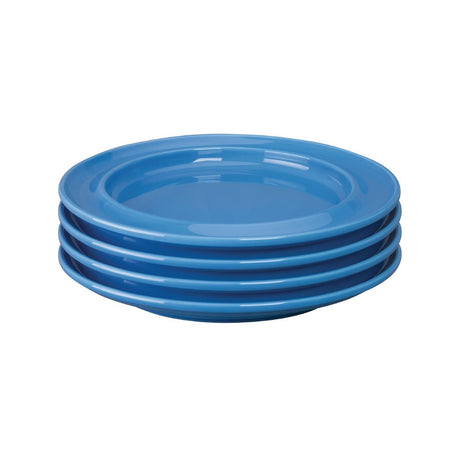 DW141 Olympia Heritage Raised Rim Plates Blue 253mm (Pack of 4)