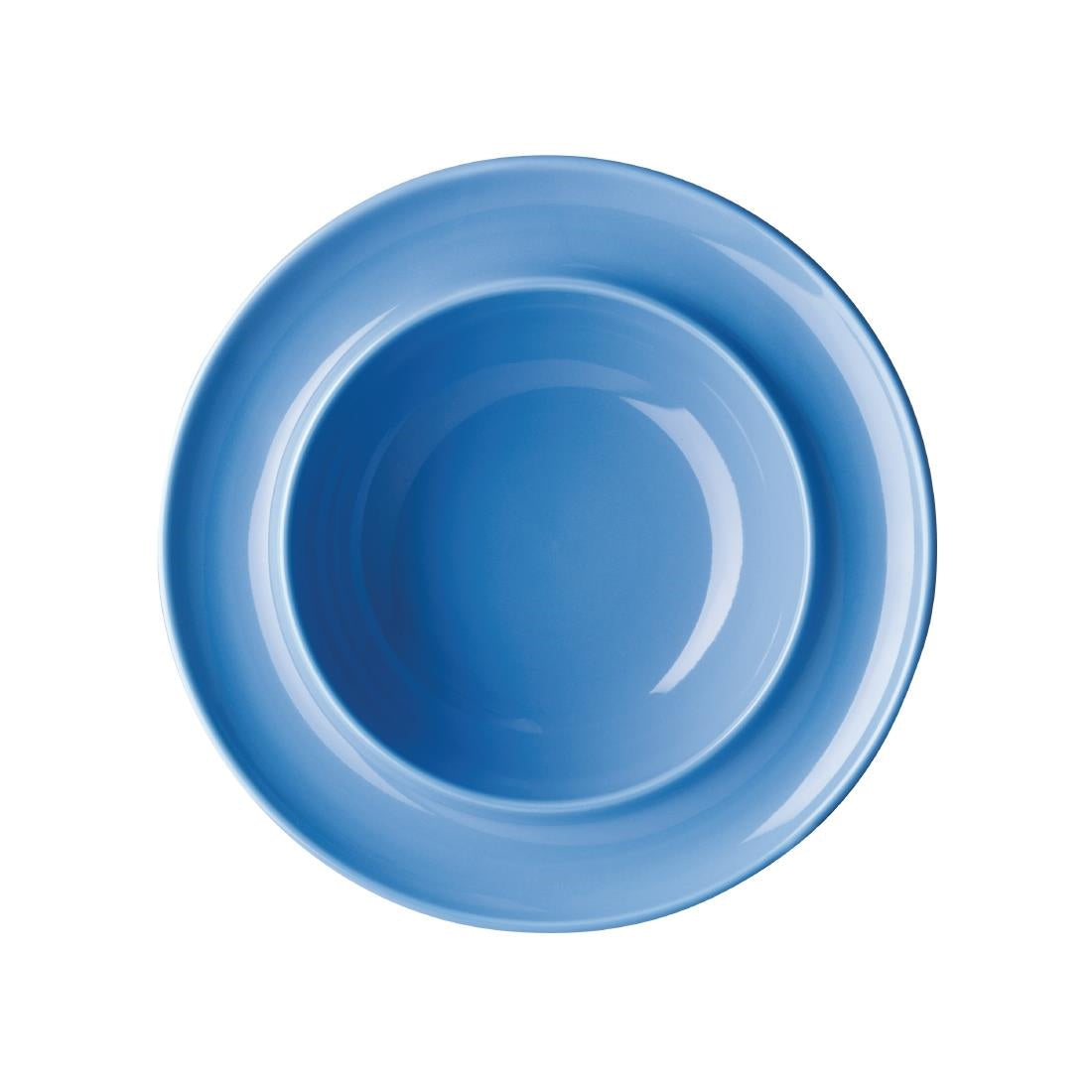 DW142 Olympia Heritage Raised Rim Bowl Blue 205mm (Pack of 4)