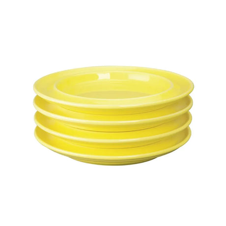 DW146 Olympia Heritage Raised Rim Plates Yellow 203mm (Pack of 4) - JD Catering Equipment Solutions Ltd