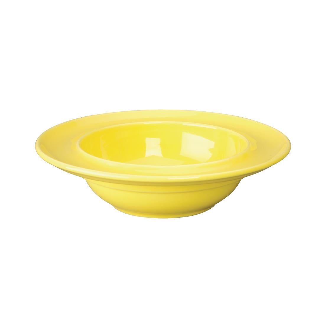 DW148 Olympia Heritage Raised Rim Bowls Yellow 205mm (Pack of 4)