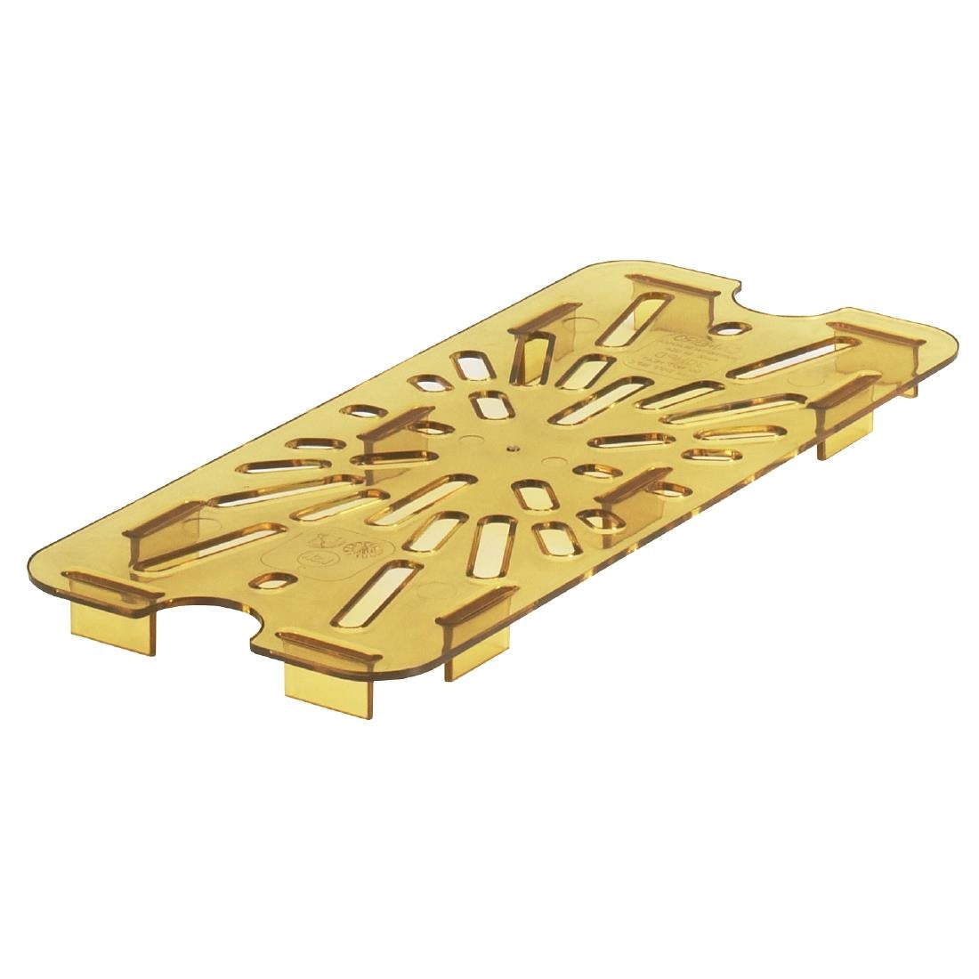 HR257 Cambro High Heat Polycarbonate 1/3 Gastronorm Drain Plate