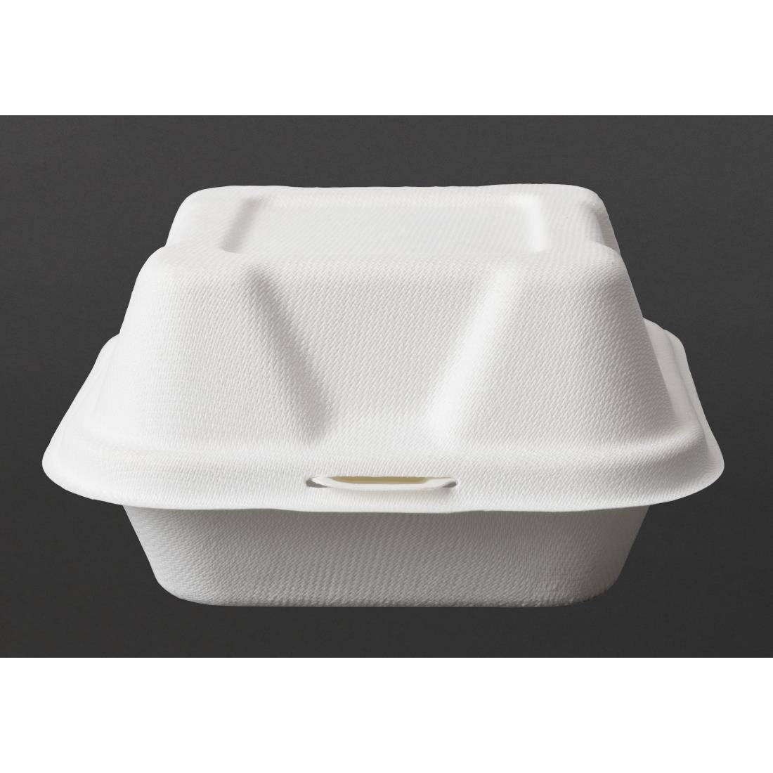 DW625 Vegware Compostable Bagasse Burger Boxes 152mm (Pack of 500)