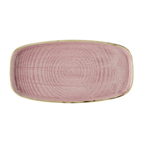 DX024 Churchill Stonecast Petal Pink Chefs' Walled Oblong Plate 300mm (Pack of 6) - JD Catering Equipment Solutions Ltd