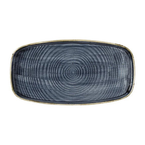 DX027 Churchill Stonecast Blueberry Chefs' Walled Oblong Plate 350mm (Pack of 6) - JD Catering Equipment Solutions Ltd