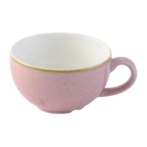 DX029 Churchill Stonecast Petal Pink Cappuccino Cup 227ml (Pack of 12) - JD Catering Equipment Solutions Ltd