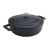 DX366 MasterClass Cast Aluminium Shallow Casserole Black 2500ml - JD Catering Equipments Ltd