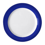 DX436 Olympia Kristallon Gala Melamine Plates Blue Rim 240mm (Pack of 6)